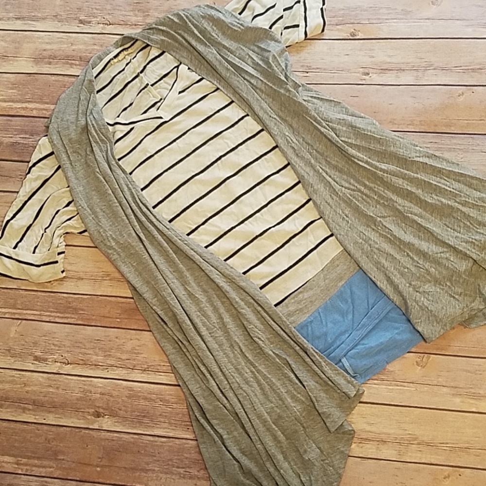 Gray Layering Vest Cardigan